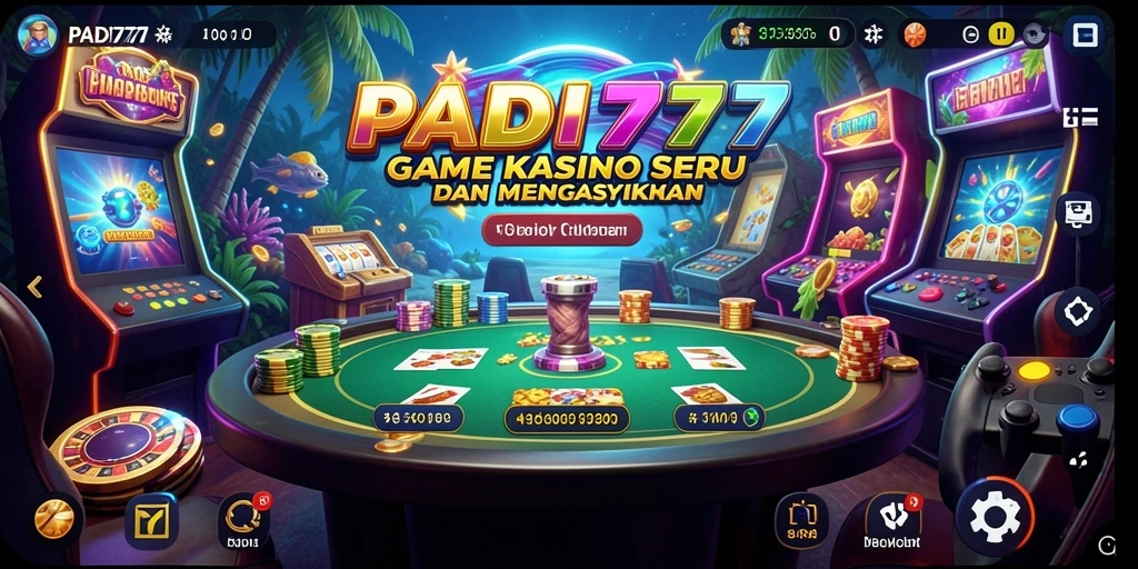 Tampilan menarik dari gameplay kasino PADI777 yang memikat.