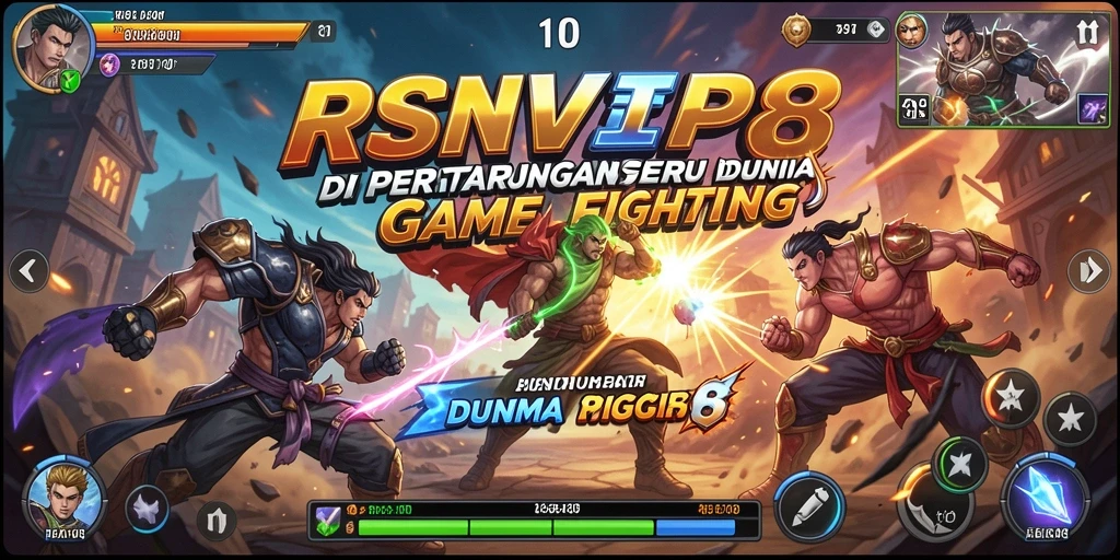 Tampilan gameplay RSNVIP8 yang menampilkan pertarungan epik dan karakter beragam.